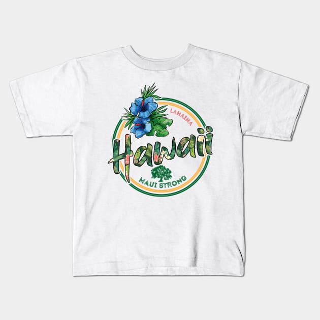 Lahaina Banyan Tree In Maui Hawaii Kids T-Shirt by GShow